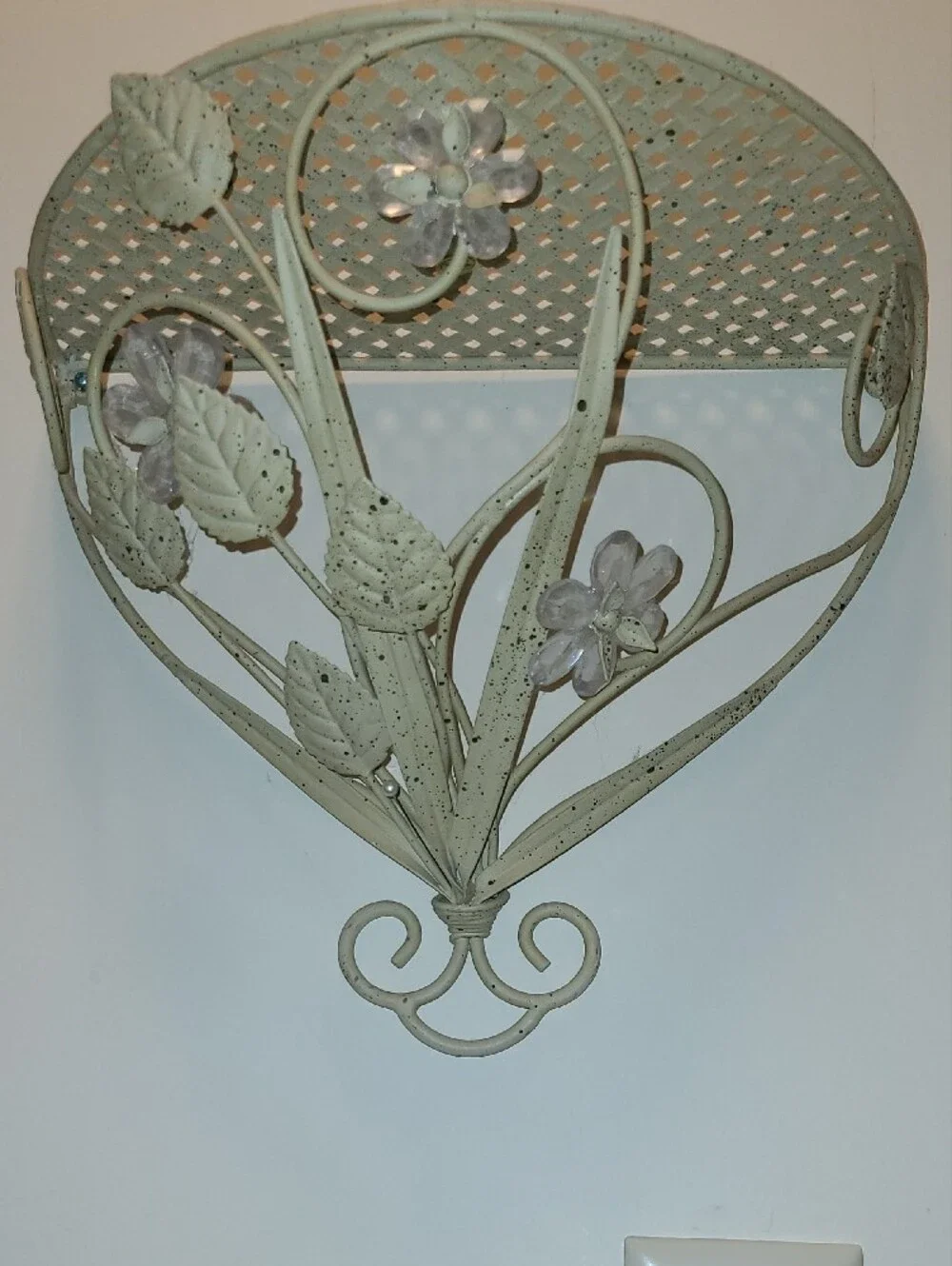 Metal Wall Shelf Cream Color